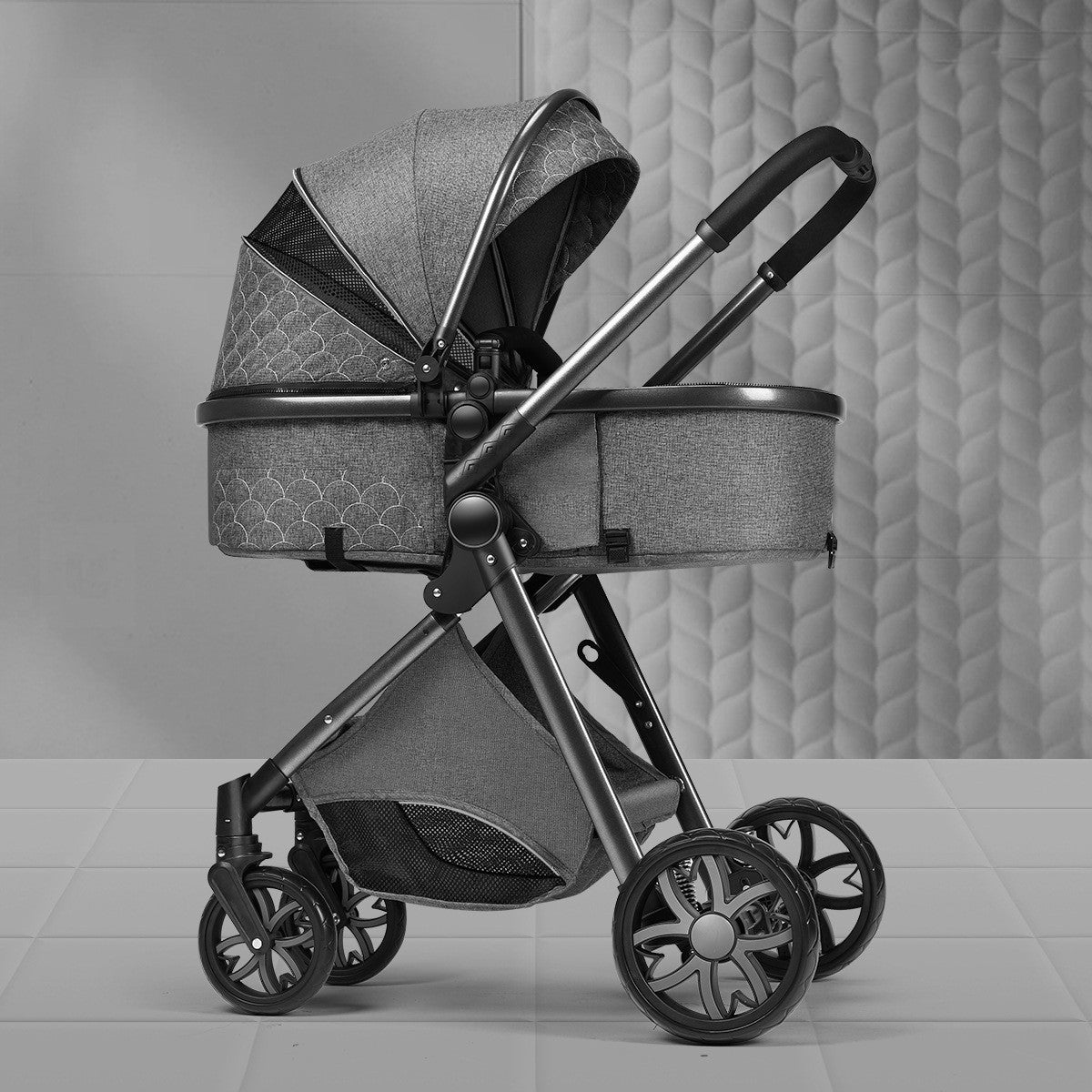 Newborn Baby Stroller - Lightweight Folding Two Way Shock Absorbing